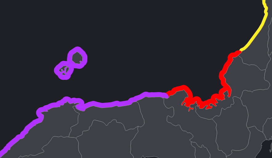 津波警報の表示イメージ